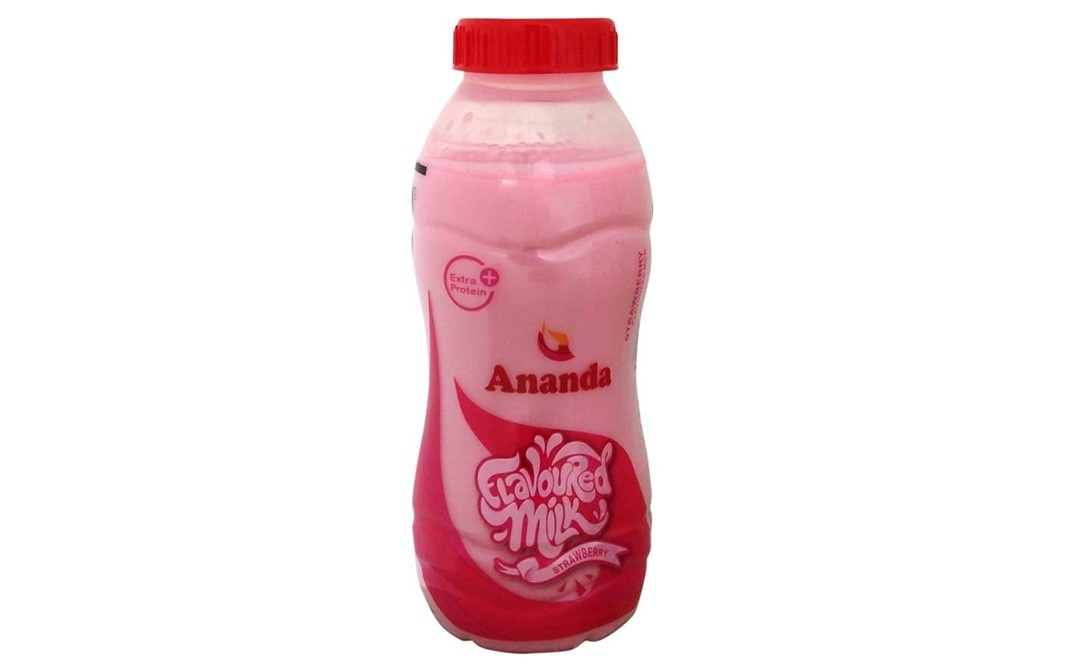 Ananda Flavoured Milk Strawberry    Bottle  180 millilitre